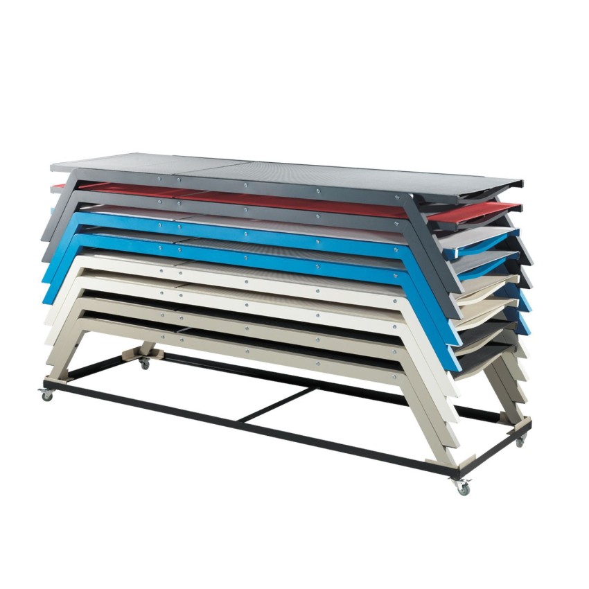 Επαγγελματική Ξαπλώστρα Αλουμινίου PE125 Στοιβαζόμενη με PVC 2x1