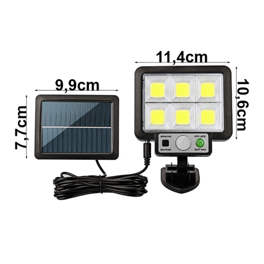 Προβολέας Ηλιακός 72 COB LED | Glint.gr Προβολέας ηλιακός 72 COB LED, αδιάβροχο IP65, αισθητήρας κίνησης