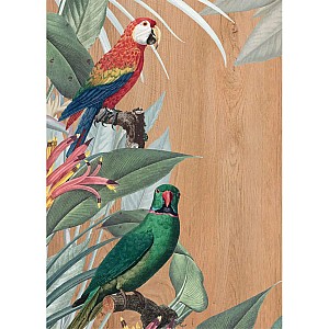 Red & Green Parrots πίνακας ξύλου ML