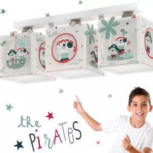 The Pirates τρίφωτο παιδικό φωτιστικό οροφής