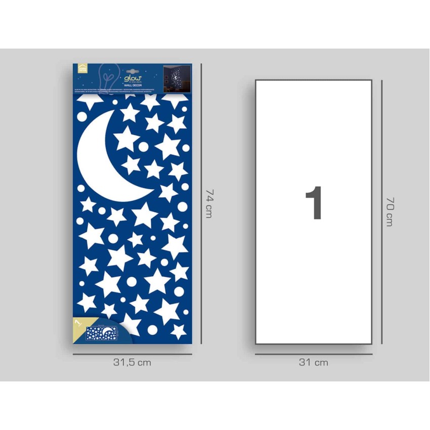 Stars φωσφορίζοντα αυτοκόλλητα τοίχου S