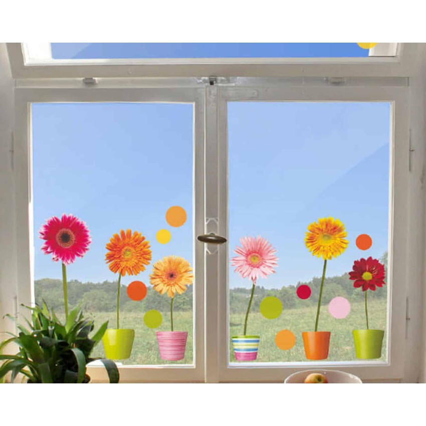Gerberas αυτοκόλλητα βινυλίου για τζάμι M