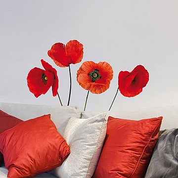 Poppies αυτοκόλλητα τοίχου βινυλίου