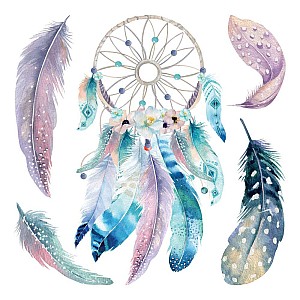 Watercolour Dreamcatcher αυτοκόλλητα τοίχου