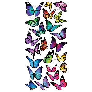 Colourful Butterflies αυτοκόλλητα τοίχου βινυλίου