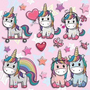 Lovely Unicorn αυτοκόλλητα  επιπέδων