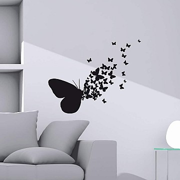 Butterflies Silhouettes αυτοκόλλητα τοίχου βινυλίου M