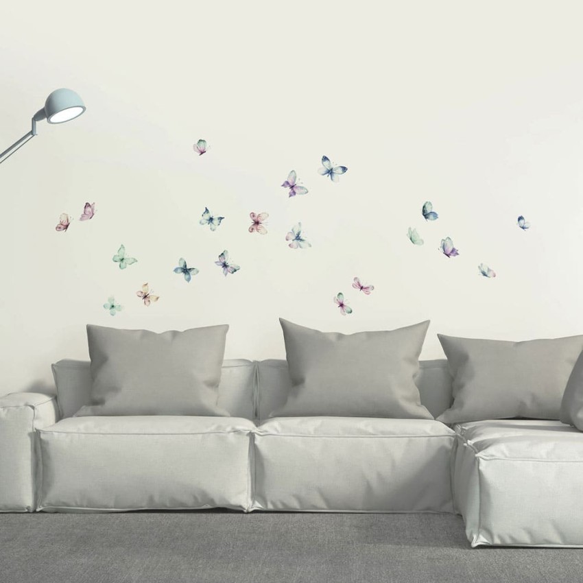 Watercolour Butterflies αυτοκόλλητα τοίχου βινυλίου M