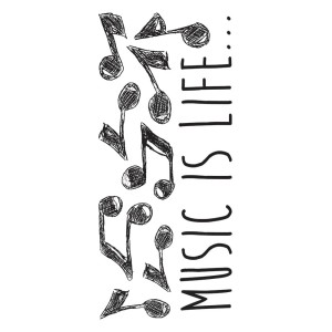 Music αυτοκόλλητα τοίχου βινυλίου S