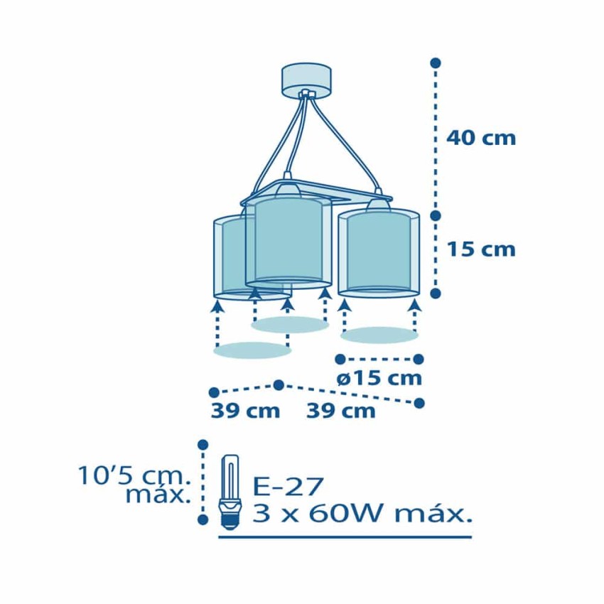 Police κρεμαστό τρίφωτο οροφής