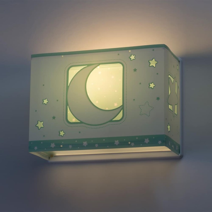 MoonLight Green απλίκα τοίχου διπλού τοιχώματος [H]