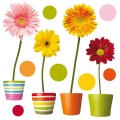 Gerberas αυτοκόλλητα βινυλίου για τζάμι M