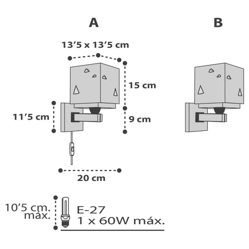 Hello Little απλίκα τοίχου διπλού τοιχώματος