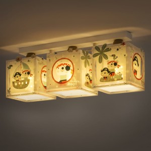 The Pirates τρίφωτο παιδικό φωτιστικό οροφής