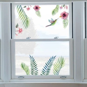 Tropical Flowers αυτοκόλλητα βινυλίου για τζάμι