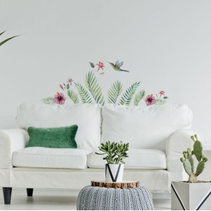 Tropical Hummingbird αυτοκόλλητα τοίχου βινυλίου L