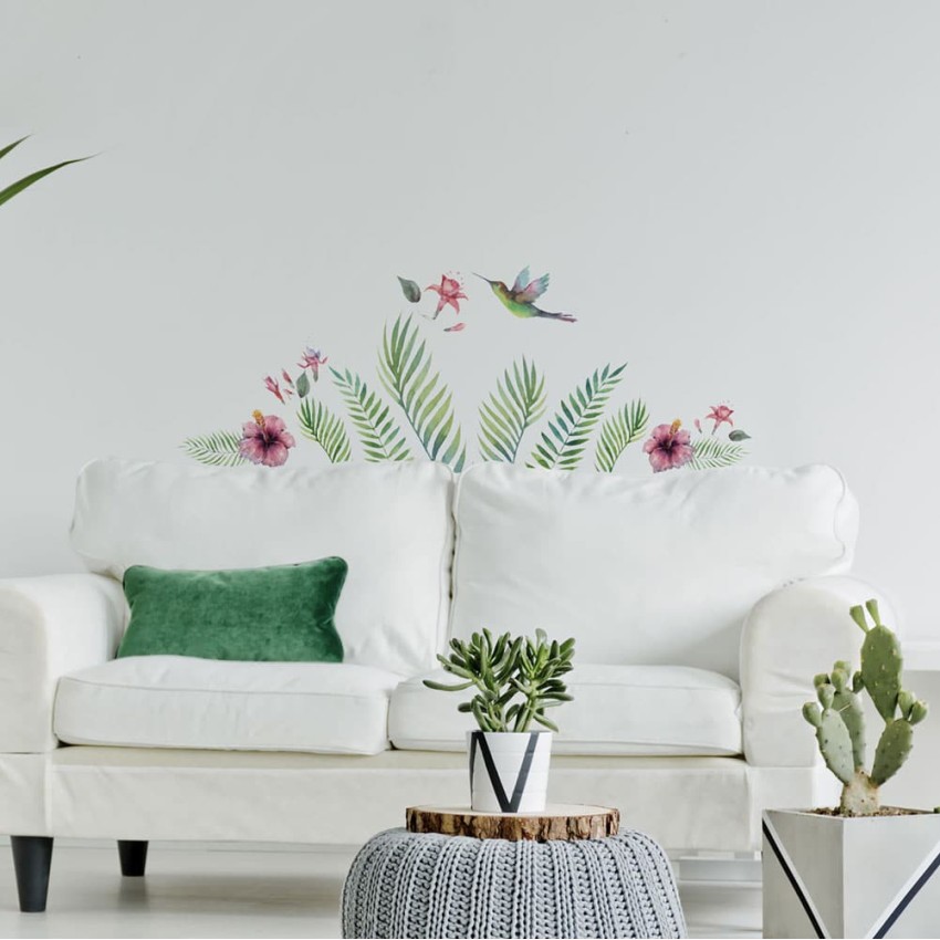 Tropical Hummingbird αυτοκόλλητα τοίχου βινυλίου L