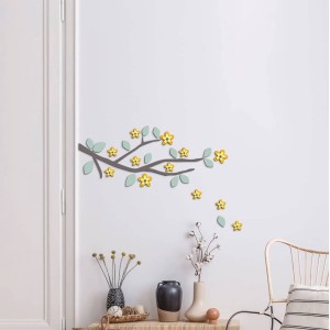 Yellow Branch αφρώδη αυτοκόλλητα τοίχου  M