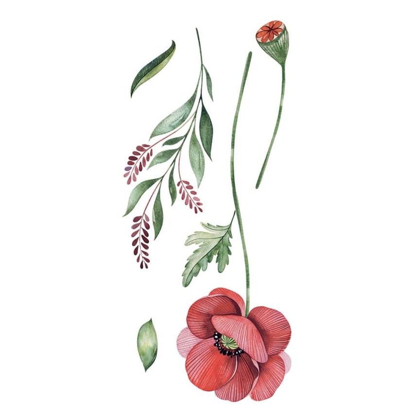 Poppies αυτοκόλλητα τοίχου βινυλίου