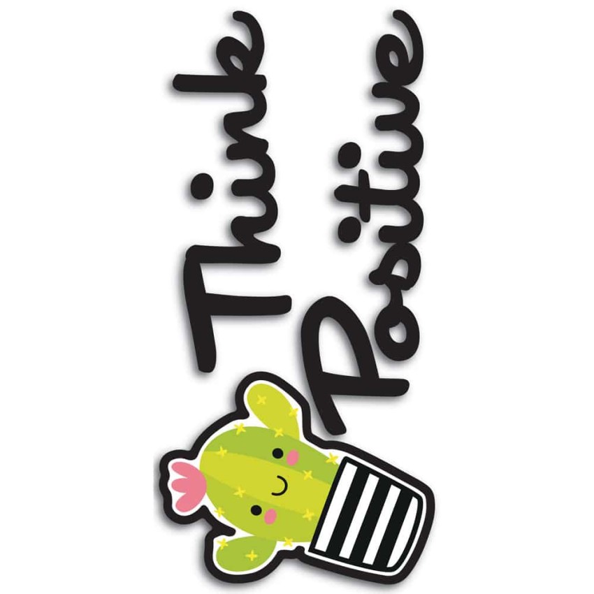 Think Positive αφρώδη αυτοκόλλητα τοίχου S