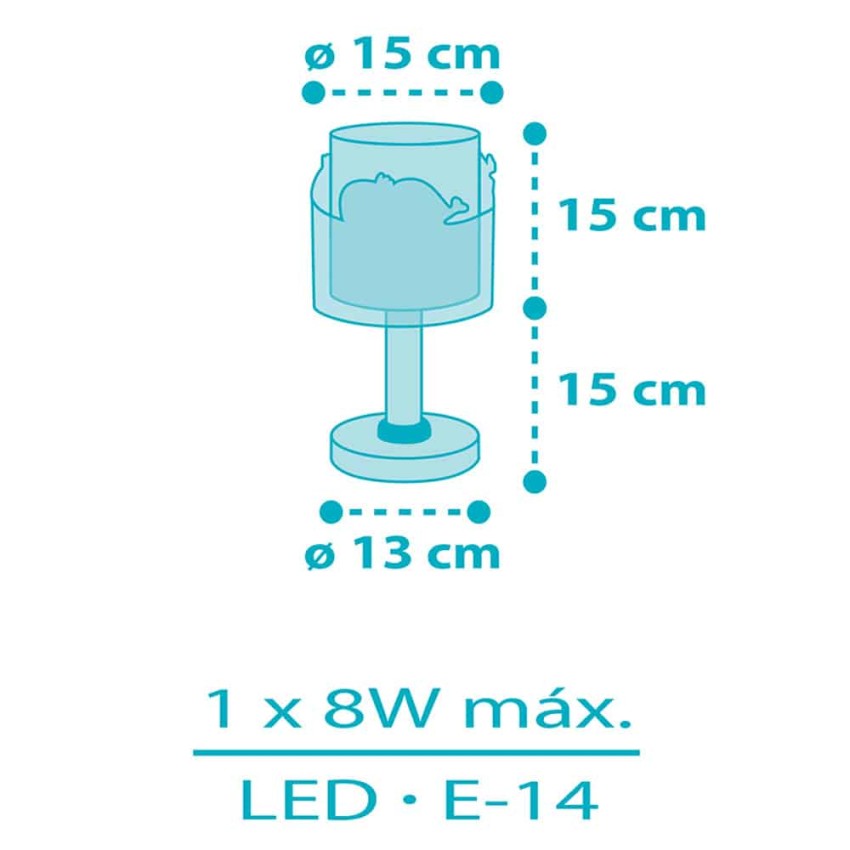 Whale Dreams Blue επιτραπέζιο φωτιστικό T