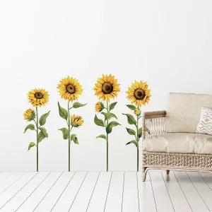 Sunflowers αυτοκόλλητα τοίχου βινυλίου
