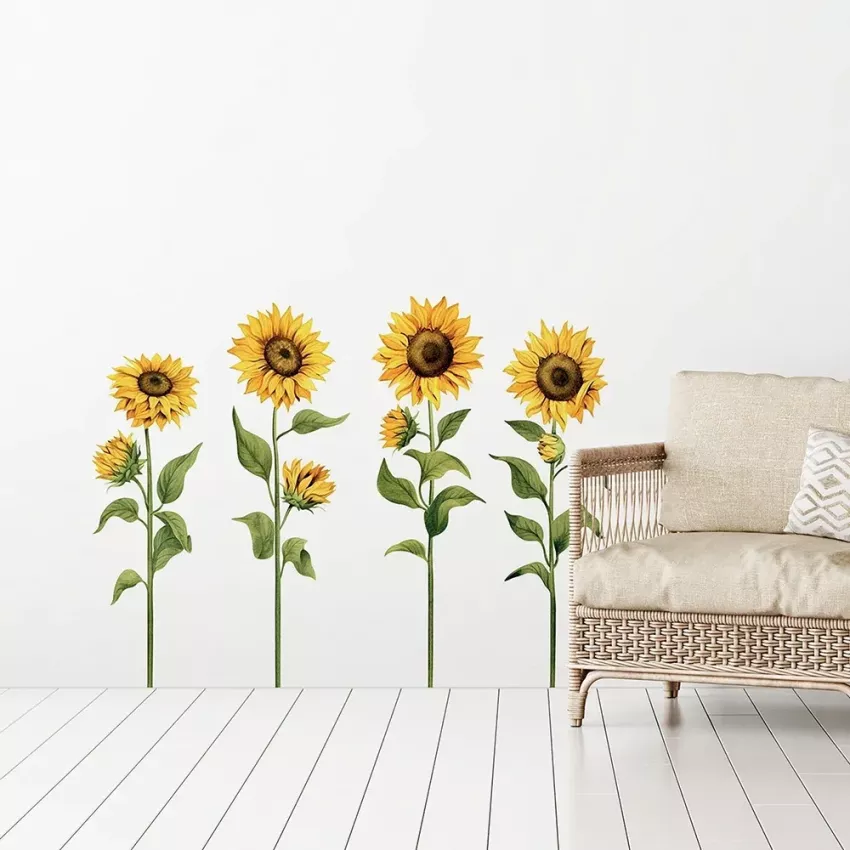 Sunflowers αυτοκόλλητα τοίχου βινυλίου