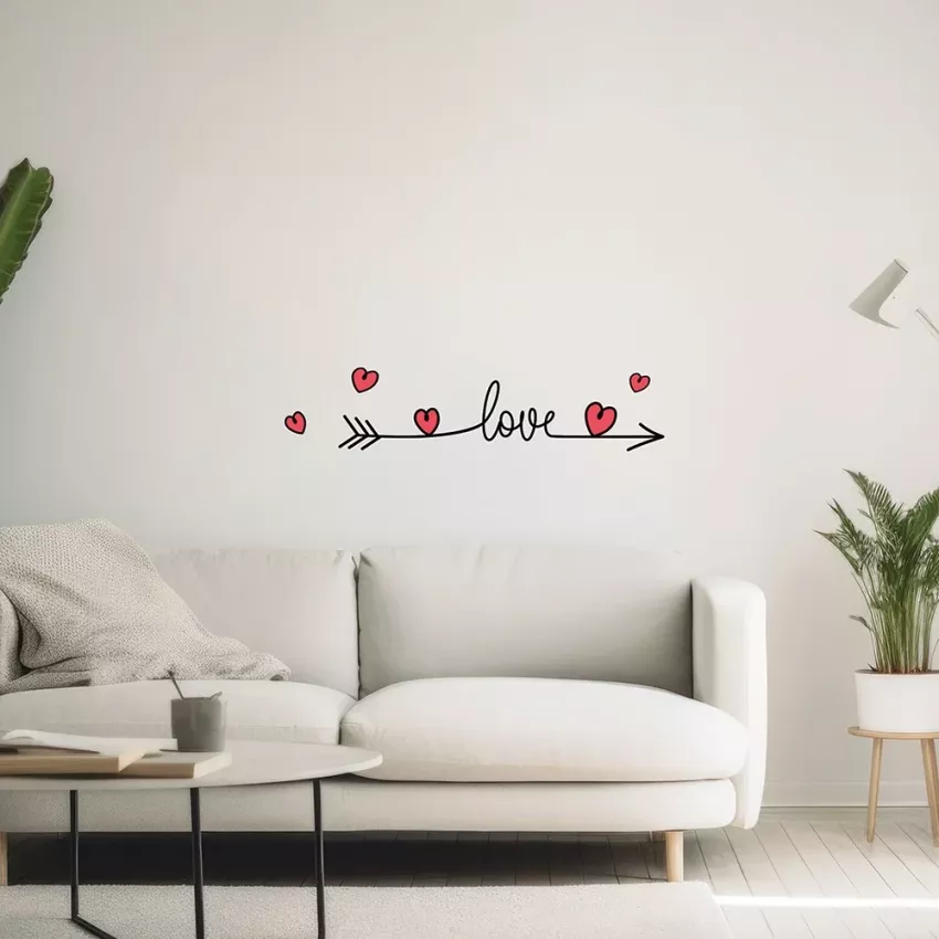 Love αυτοκόλλητα τοίχου βινυλίου S