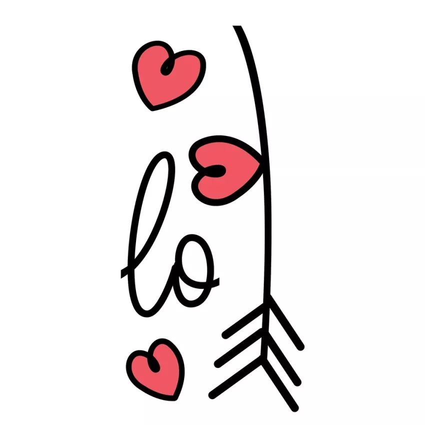 Love αυτοκόλλητα τοίχου βινυλίου S