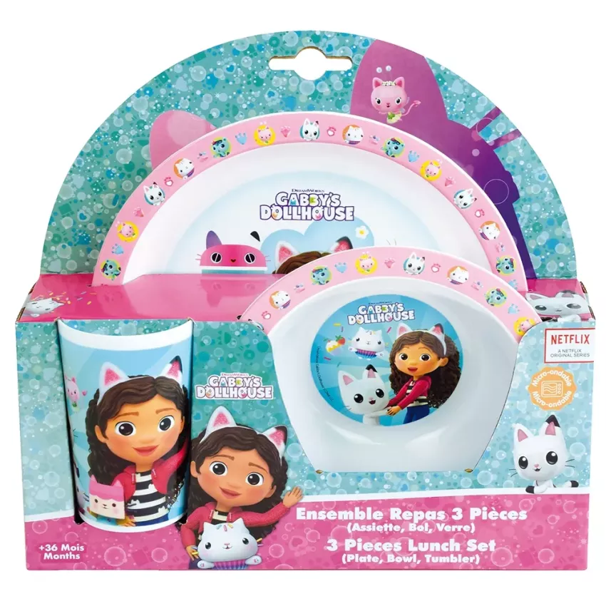 Gabby's Dollhouse παιδικό σερβίτσιο φαγητού