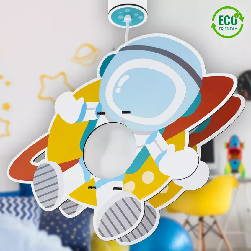 Spaceman MDF παιδικό φωτιστικό οροφής
