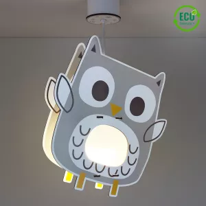 Owl MDF παιδικό φωτιστικό οροφής