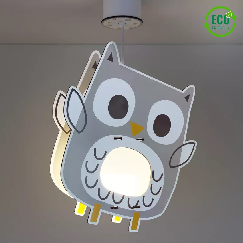 Owl MDF παιδικό φωτιστικό οροφής