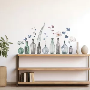 Flowers in Bottles αυτοκόλλητα τοίχου