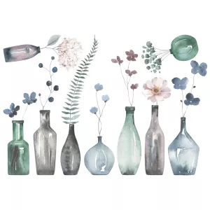 Flowers in Bottles αυτοκόλλητα τοίχου