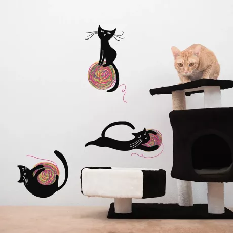 Joyful Cats αυτοκόλλητα τοίχου