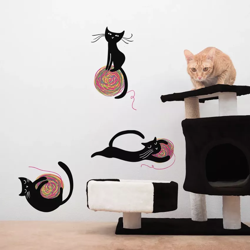 Joyful Cats αυτοκόλλητα τοίχου