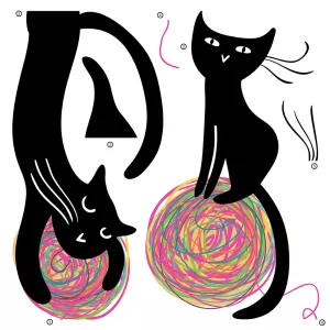 Joyful Cats αυτοκόλλητα τοίχου