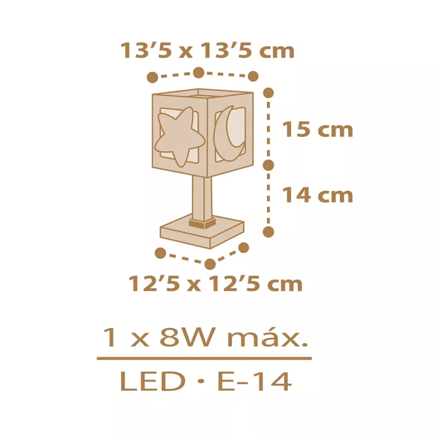 MoonLight Beige κομοδίνου παιδικό φωτιστικό B