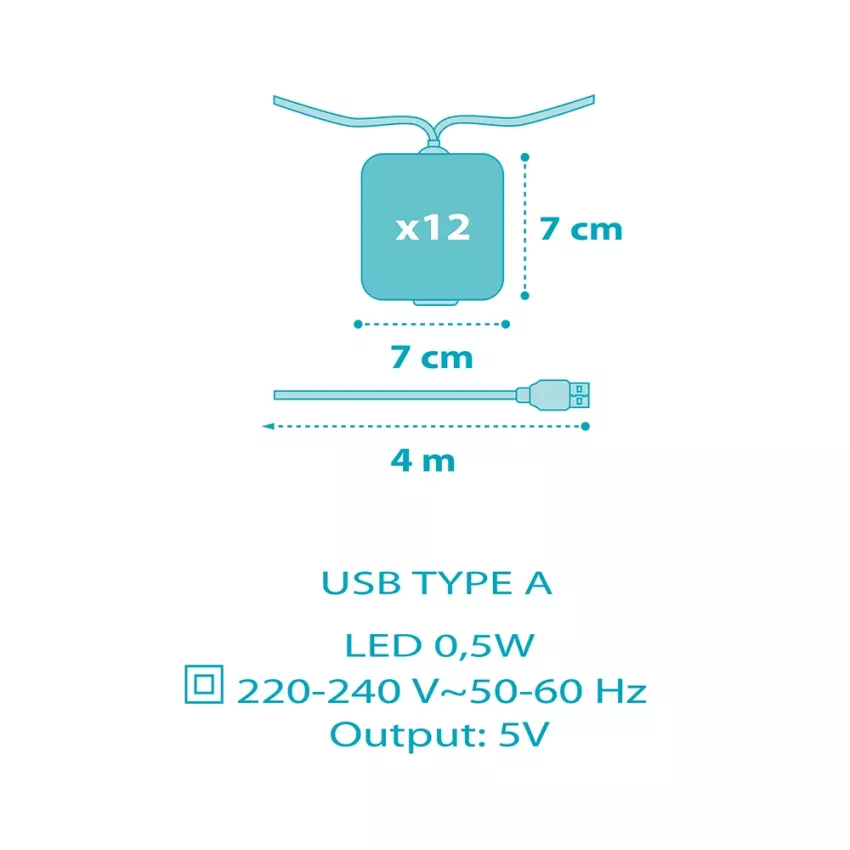 Rocket γιρλάντα παιδικό φωτιστικό