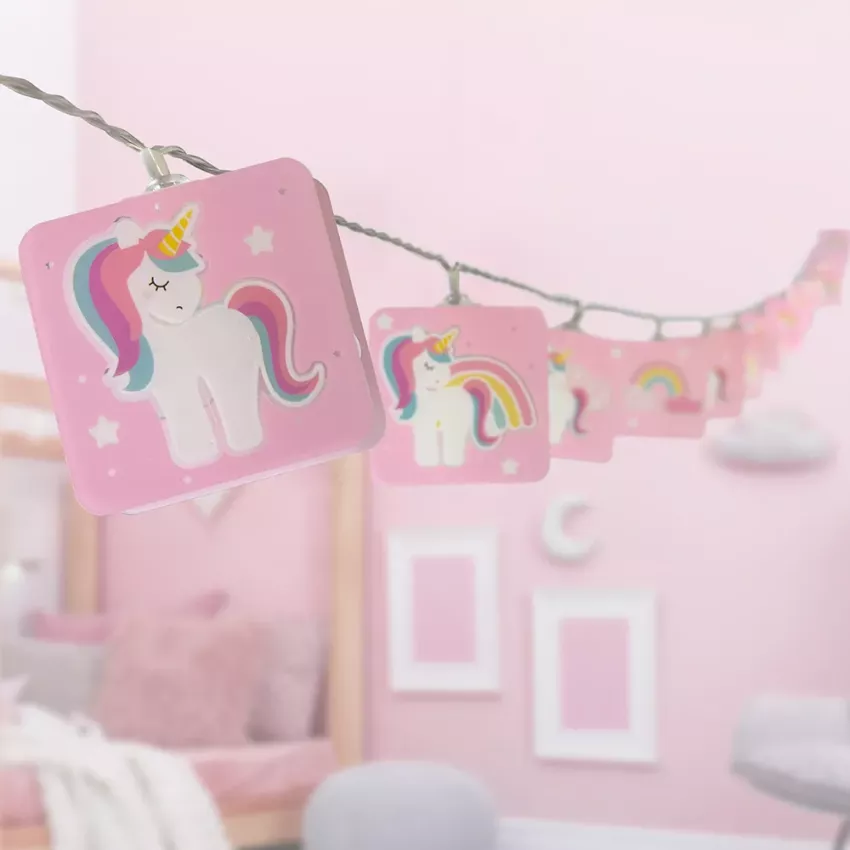 Unicorns γιρλάντα παιδικό φωτιστικό