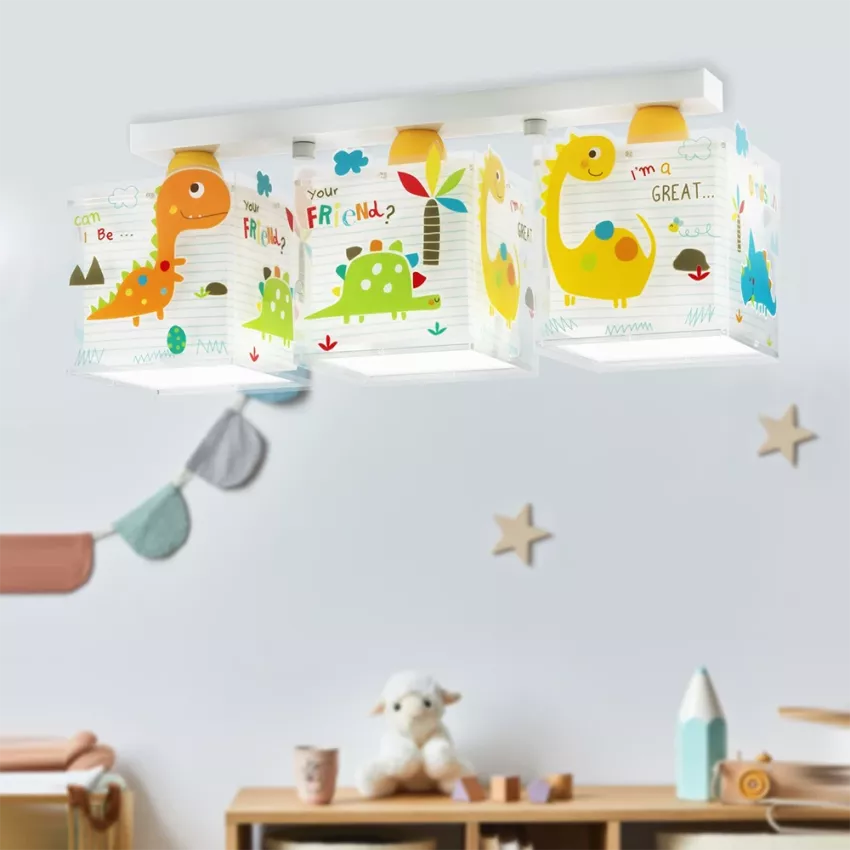 Dinos τρίφωτο παιδικό φωτιστικό