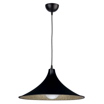 Plexiglass Pental κρεμαστό φωτιστικό μονόφωτο σε μαύρο/χρυσό Ε27 Φ42