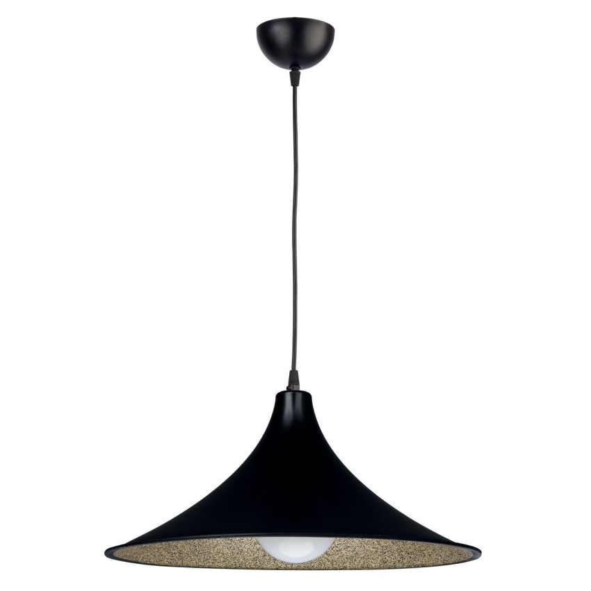 Plexiglass Pental κρεμαστό φωτιστικό μονόφωτο σε μαύρο/χρυσό Ε27 Φ42