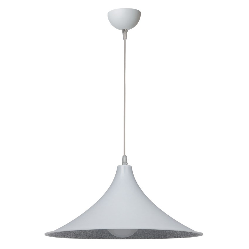 Plexiglass pental κρεμαστό φωτιστικό μονόφωτο σε λευκό/ασημί Ε27 Φ42