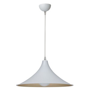 Plexiglass Φωτιστικό μονόφωτο λευκό/χρυσό Ε27 Φ42