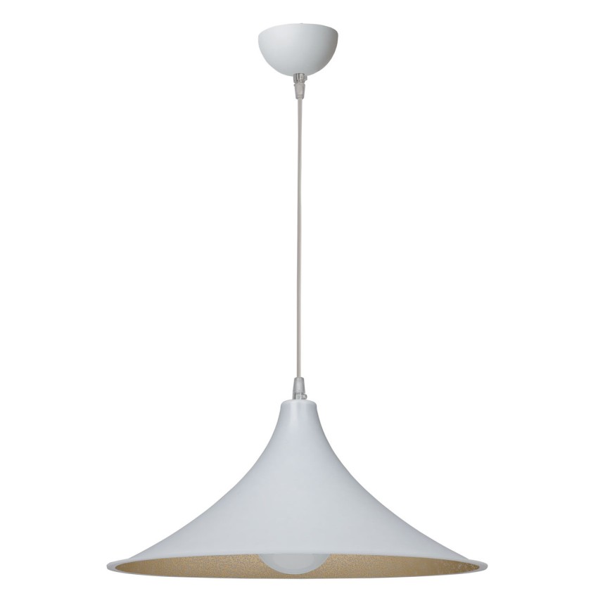 Plexiglass Φωτιστικό μονόφωτο λευκό/χρυσό Ε27 Φ42