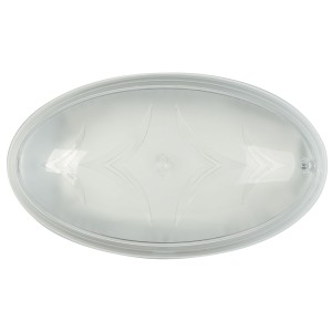 Οvoid φωτιστικό απλίκα τοίχου polycarbonate λευκή με διάφανα σχέδια σε σχήμα οβάλ