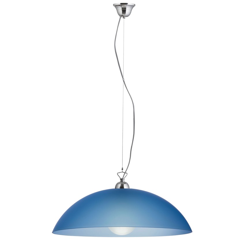 Φωτιστικό μονόφωτο Plexiglass μπλε σατινέ Ε27 Φ40