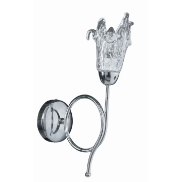 Απλίκα Χρωμίου από Μέταλλο & γυαλί Ε14